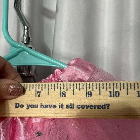 Girls Pink Sparkle Star Tulle Skirt Elastic Waist Dress-Up Ballet Costume – Size - Picture 6 of 6